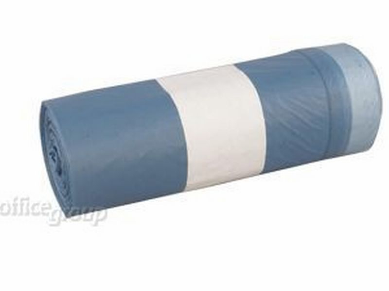 Pytle odpadové PE zatahovací, 70 x 110 cm, 45 mikronů, 25 ks, modrý