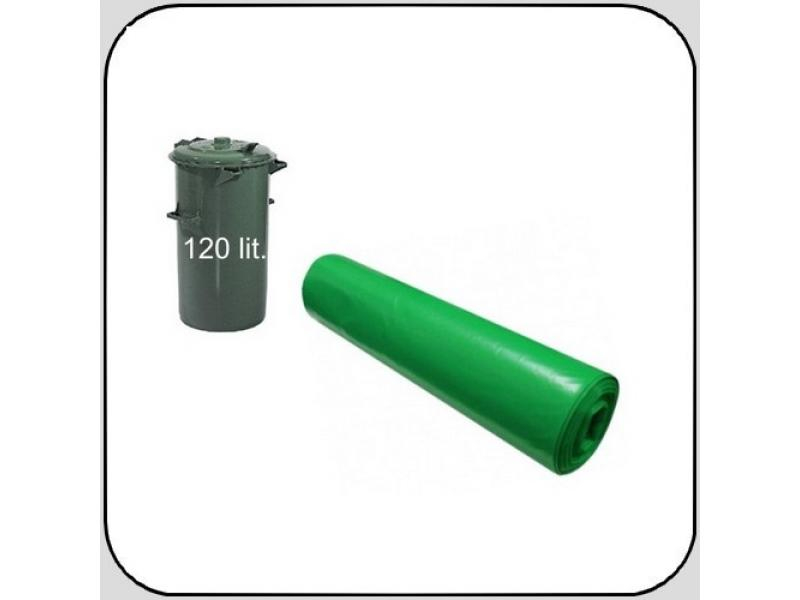 Pytle odpadové PE, 70 x 110 cm, 40 mi, 25 ks, zelený