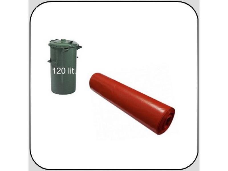Pytle odpadové PE, 70 x 110 cm, 60 mi, 20 ks, červené