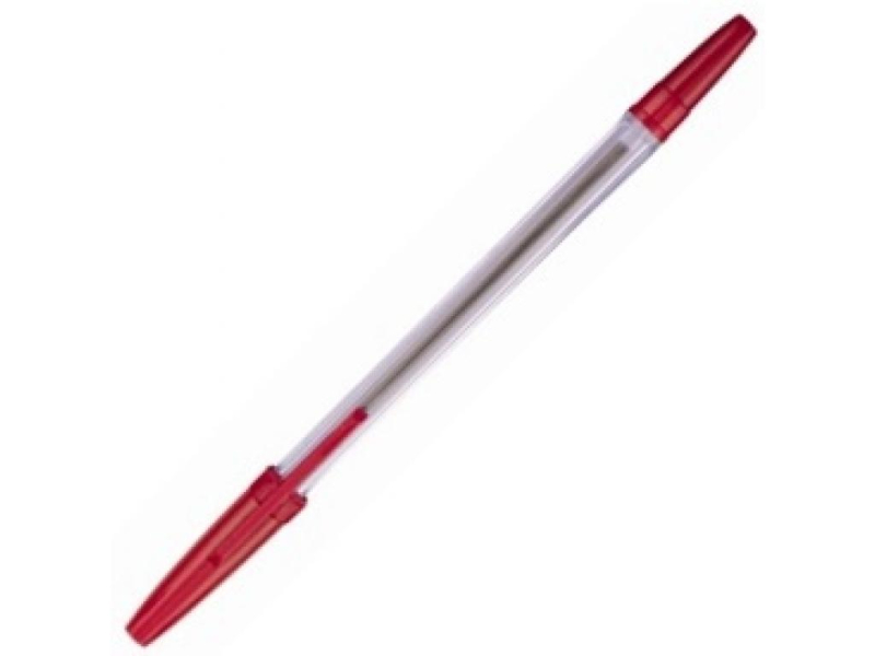 Kuličková tužka, jednorázová, standard, červená