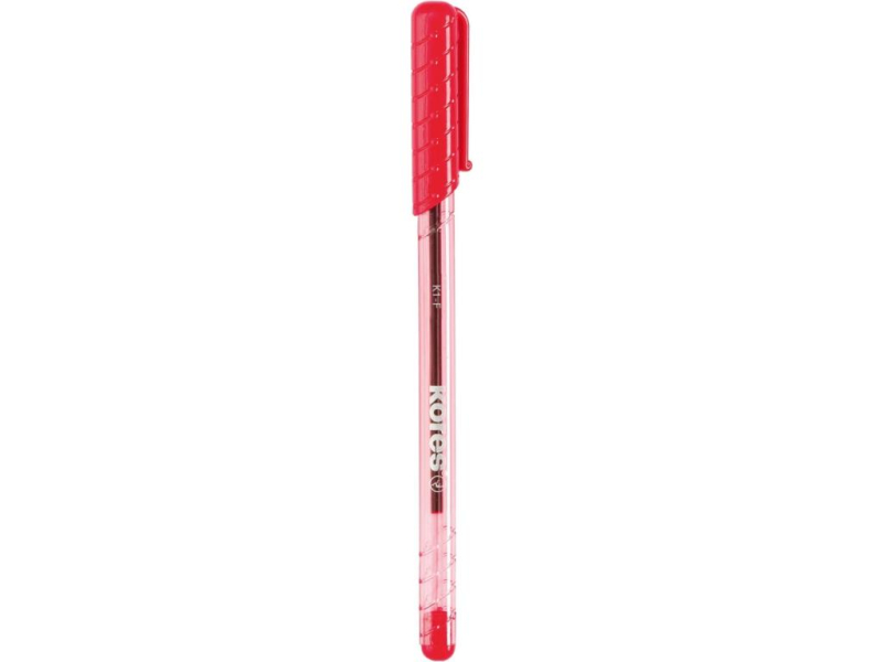 Kuličková tužka, jednorázová, Kores, K1, červená