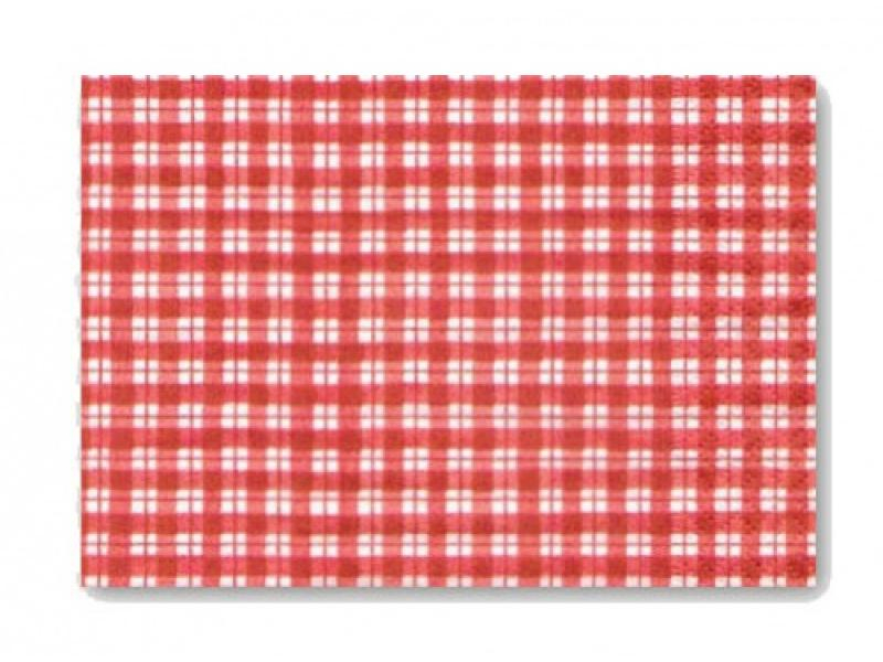Ubrus na lavici, PVC, 65 X 50 cm, kostka červená