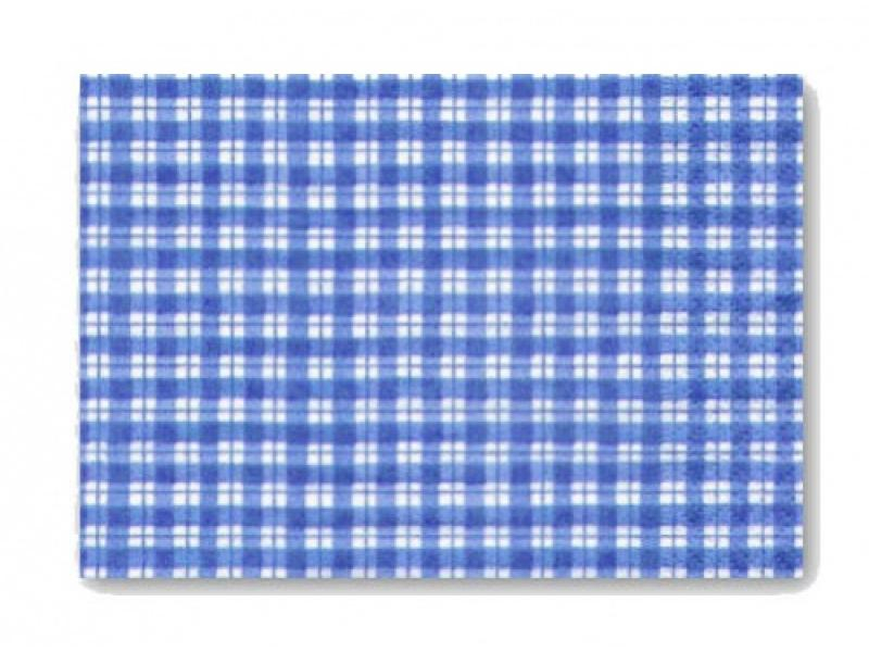 Ubrus na lavici, PVC, 65 X 50 cm, kostka modrá