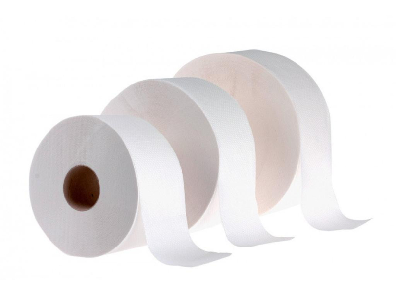 Toaletní papír Jumbo, průměr 240 mm, 2 vrstvý, bílý