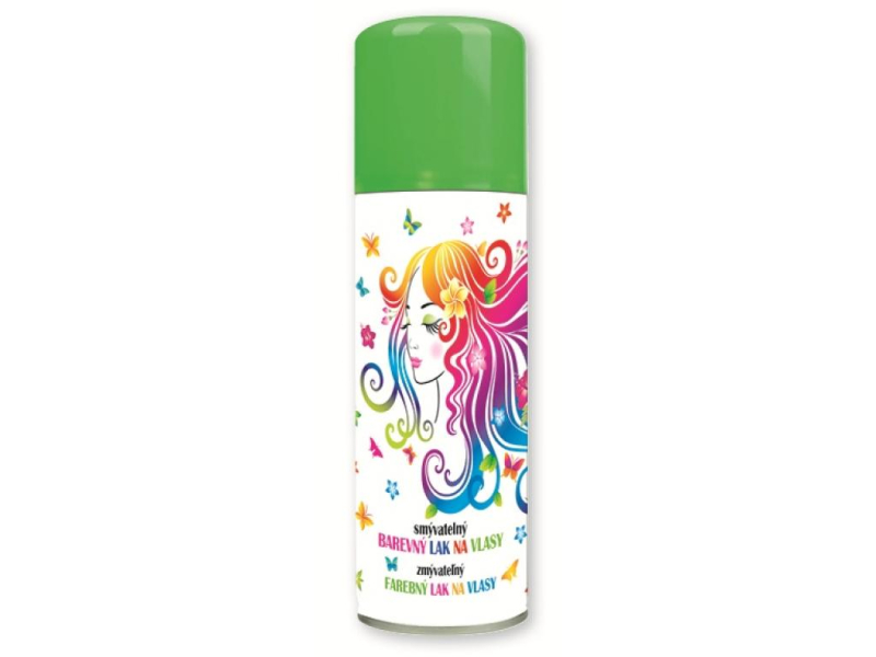 Spray na vlasy, neonově zelená