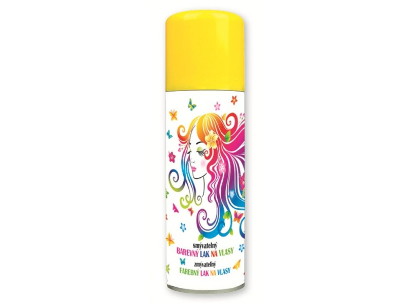 Spray na vlasy, neonově žlutá
