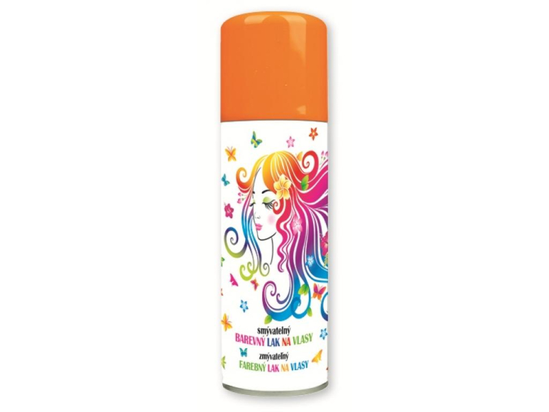 Spray na vlasy, neonově oranžová