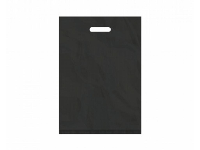 Igelitová taška s průsekem PE, 38 x 44 cm, černá