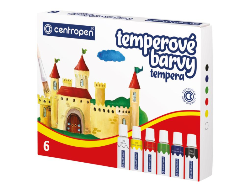 Temperové barvy, 6 barev, Centropen